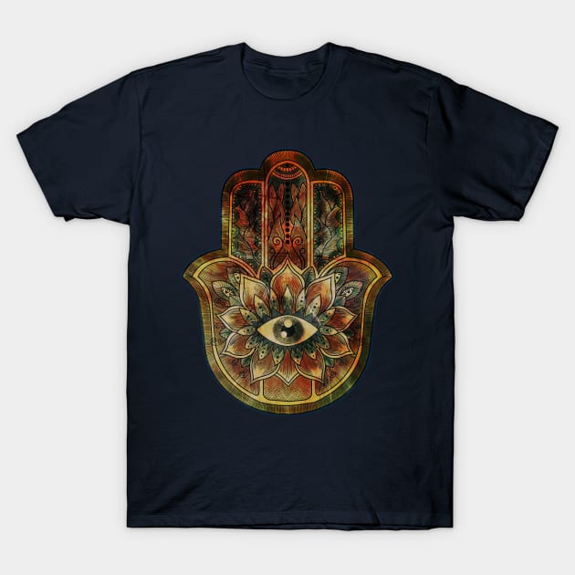 Hamsa hand T-Shirt by MCAshe spiritual art 